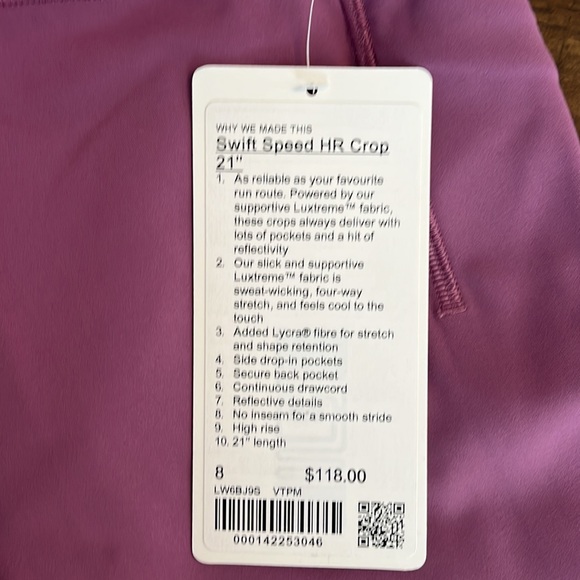 Swift speed crop legging - Picture 2 of 4